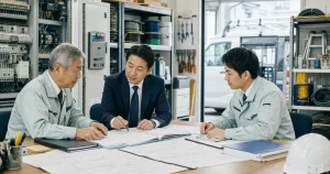 千葉 電気工事会社 M&Aの事業承継を相談する経営者とアドバイザー
