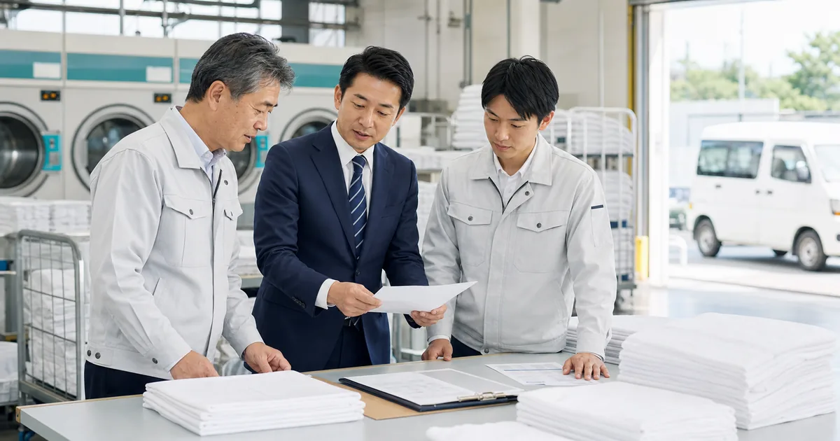 千葉 リネンサプライ M&Aの事業承継を相談する経営者とアドバイザー