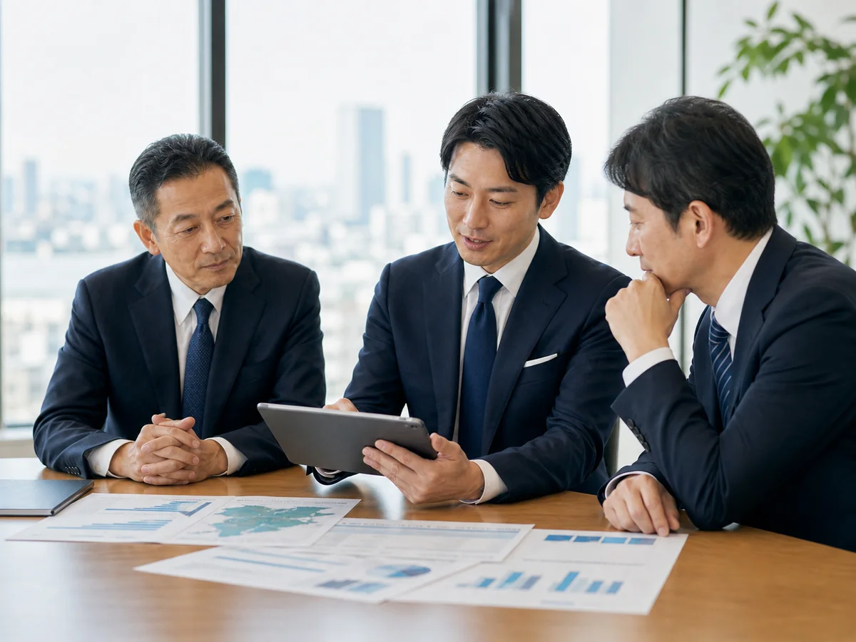 候補先との相性を相談する様子