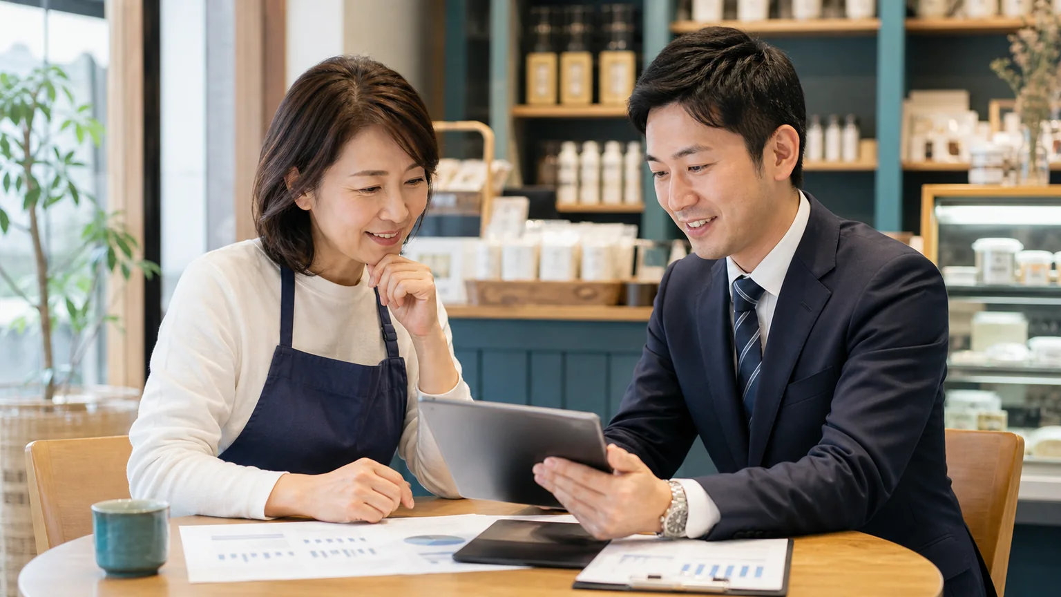 店舗サービス業の相談風景