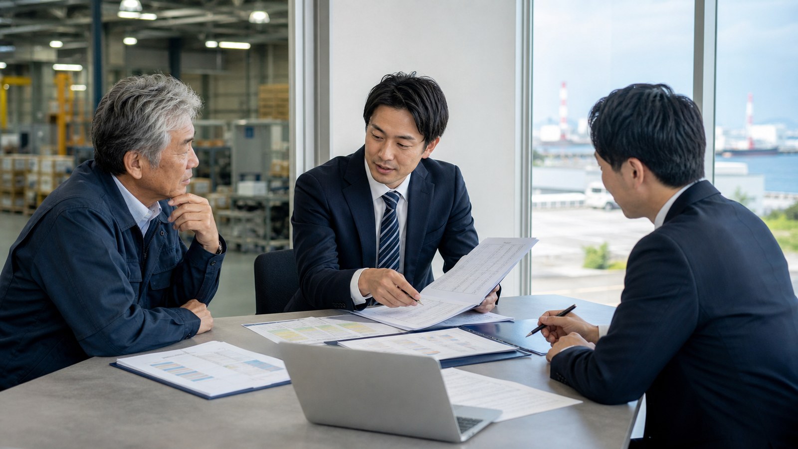 千葉 人材派遣 M&Aの事業承継相談を行う経営者とアドバイザー