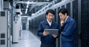 印西市のデータセンター設備保守会社M&Aで承継計画を確認する技術責任者